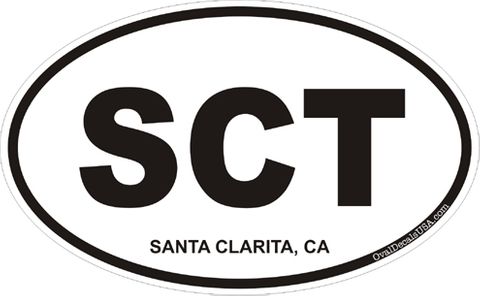 Santa Clarita California Oval Decal