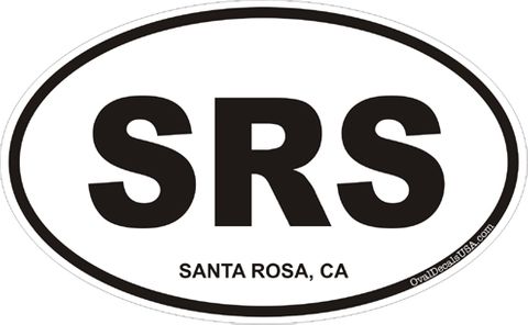 Santa Rosa California Oval Decal