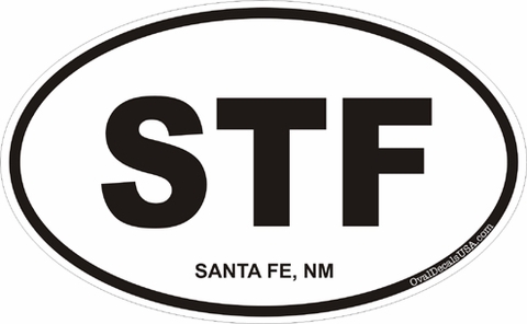 Sante Fe New Mexico Oval Decal