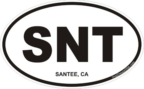 Santee California Oval Decal