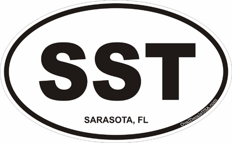 Sarasota Florida Oval Decal