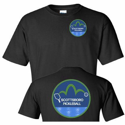 Scottsboro Pickleball T-Shirt with Front Left and Back Design