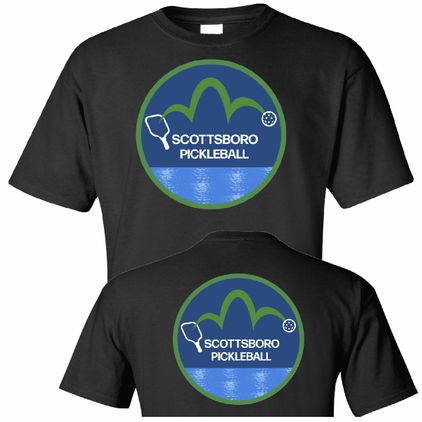 Scottsboro Pickleball T-Shirt with Front and Back Design