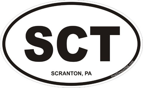 Scranton Pennsylvania Oval Decal