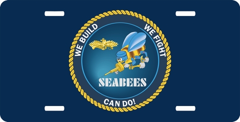 SEABEE Officer License Plate