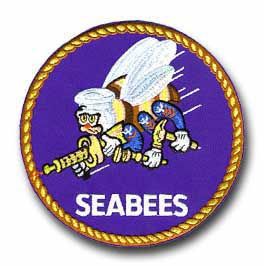 SEABEE WITH BEE 3" PATCH