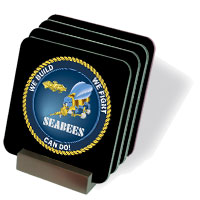 Seabees Can Do Coasters - Set of 4