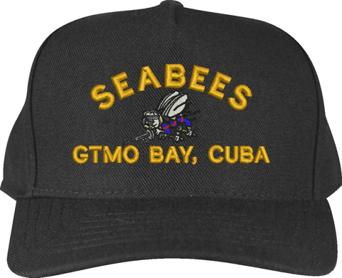 SEABEES with Bee GTMO Bay Custom Embroidered Cap