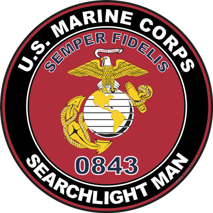 U.S.M.C. MOS 0843 Searchlight Man Decal