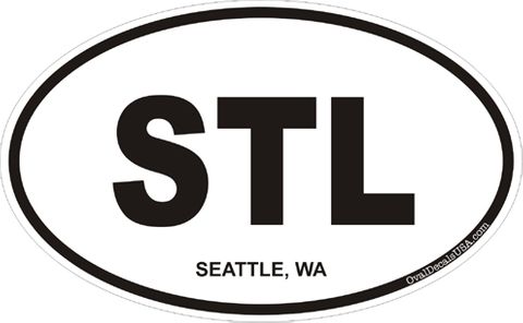 Seattle Washington Oval Decal