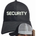 Security Text Only Mesh-Back Ponytail Cap