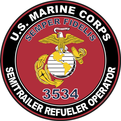 U.S.M.C. MOS 3534 Semitrailer Refueler Operator Decal