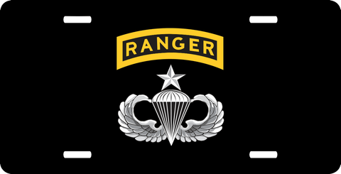 Senior Parachutist with Ranger Tab License Plate