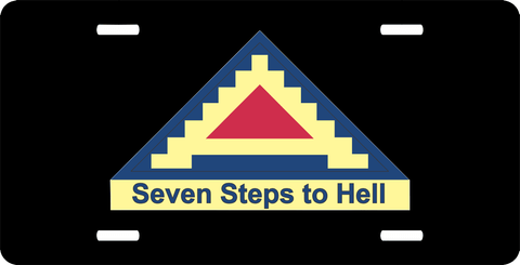 Seven Steps to Hell 7th Army License Plate