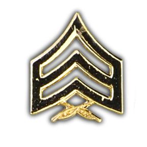 U.S.M.C. Sergeant Stripes - Gold Lapel Pin
