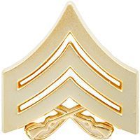 U.S.M.C. Sergeant Stripes - Gold Lapel Pin