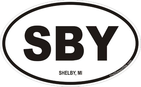 Shelby Michigan Oval Decal