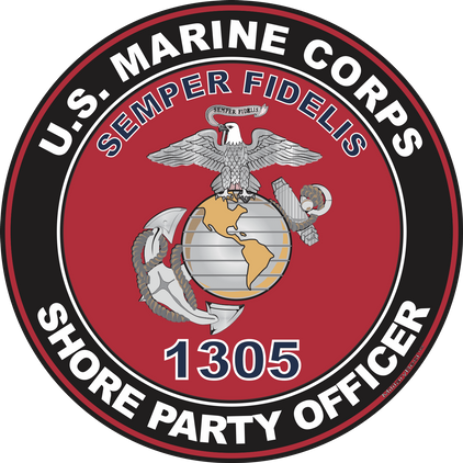 U.S.M.C. MOS 1305 Shore Party Officer Decal