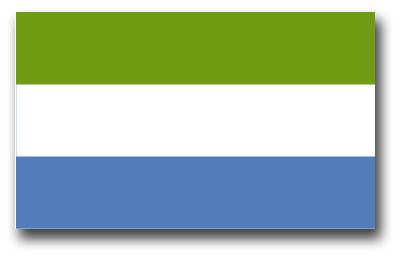 Sierra Leone Flag Vinyl Transfer Decal