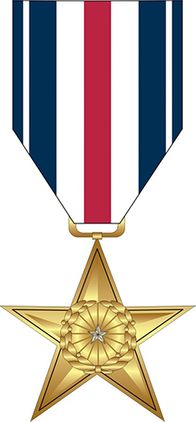 Silver Star Medal Decal Sticker