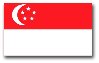 Singapore Flag Vinyl Transfer Decal