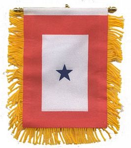 Single Blue Star Service Banner (4"x5")