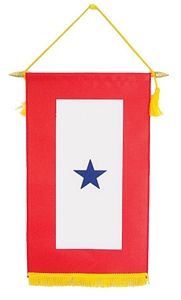 Single Blue Star Service Banner (8.5"x14")