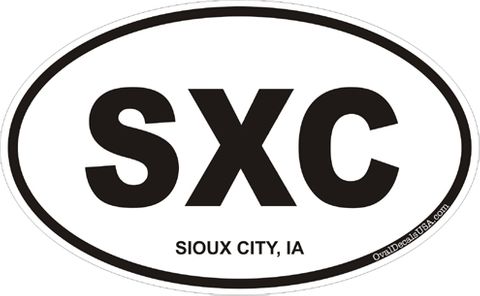 Sioux City Iowa Oval Decal