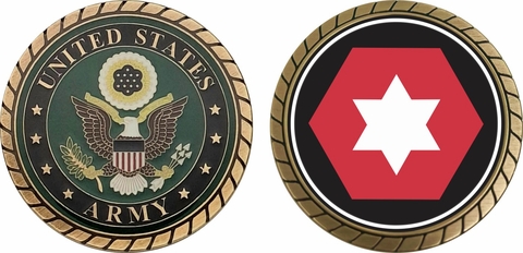 Sixth U.S. Army patch (pre 45) Challenge Coin