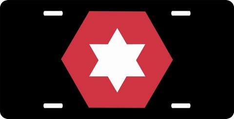 Sixth U.S. Army patch (pre 45) License Plate