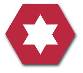 Sixth U.S. Army patch pre 45 Vinyl Transfer Decal