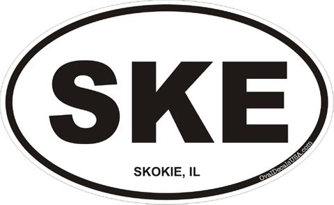 Skokie Illinois Oval Decal