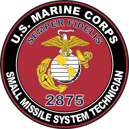 U.S.M.C. MOS 2875 Small Missile System Technician Decal