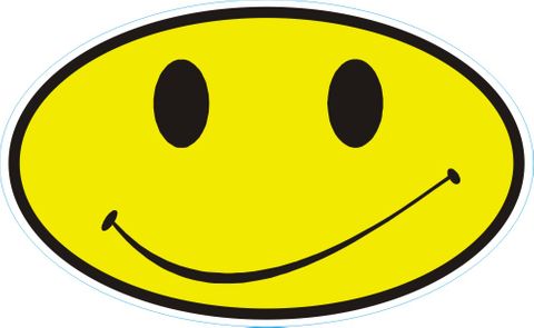 Smiley Oval Decal