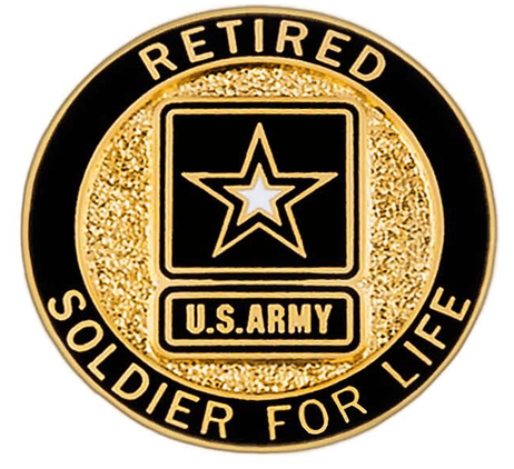 Soldier for Life Retired Lapel Pin