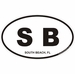 South Beach Florida Oval Decal