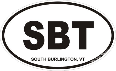 South Burlington Vermont Oval Decal
