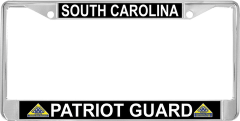 South Carolina Patriot Guard Automobile License Plate Frame