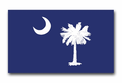 South Carolina State Flag Vinyl Transfer Decal