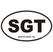 South Gate California Oval Decal