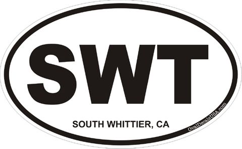 South Whittier California Oval Decal
