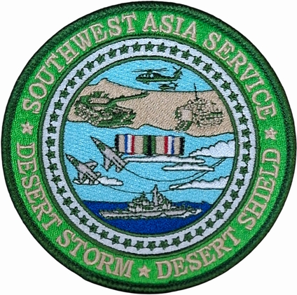 Southwest Asia Service Medal Desert Storm 4" Patch