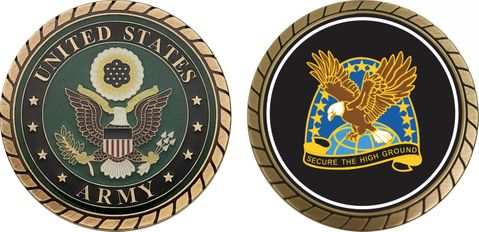 U.S. Army Space and Missile Defense Command Unit Crest Challenge Coin