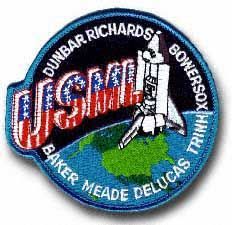 SPACE SHUTTLE COLUMBIA STS-50 DUNBAR, RICHARDS, BOWERSOX, BAKER, MEADE, DELUCAS, TRINH 4" PATCH