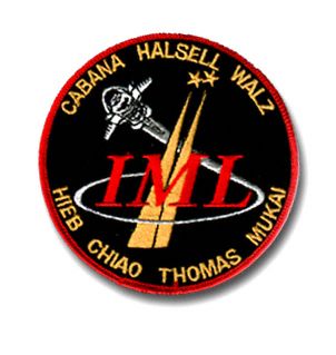 SPACE SHUTTLE COLUMBIA STS-65 - CABANA, HALSELL, HIEB, WALZ, CHIAO, THOMAS, NAITO-MUKAI, FAVIER 4" P