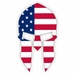Spartan Helmet American Flag Decal Sticker
