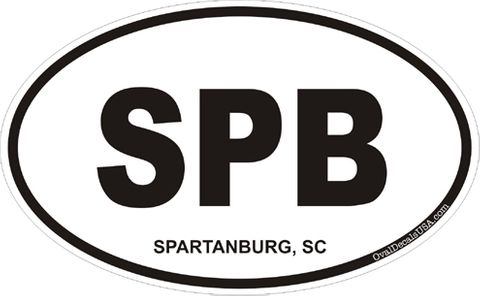 Spartanburg South Carolina Oval Decal