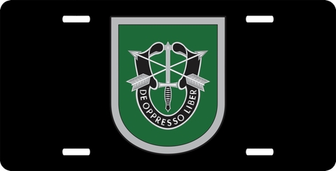 Special Forces Command Flash License Plate