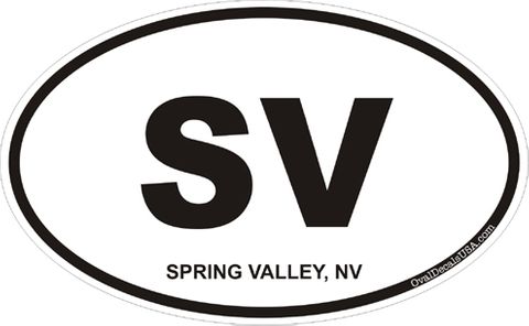 Spring Valley Nevada Oval Decal