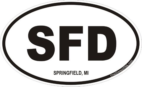 Springfield Michigan Oval Decal